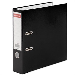 {{photo.Alt || photo.Description || 'Папка-регистратор, покрытие пластик, 75 мм, ПРОЧНАЯ, с уголком, BRAUBERG, черная, 226595'}}