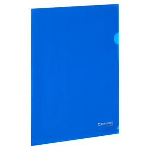 {{photo.Alt || photo.Description || 'Папка-уголок А4, синяя, 0,10 мм, BRAUBERG EXTRA, 271699'}}