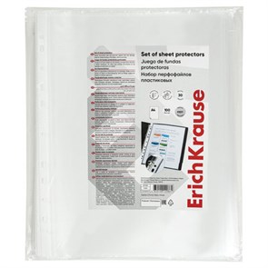 {{photo.Alt || photo.Description || 'Папки-файлы перфорированные А4 ERICH KRAUSE &quot;Fizzy Clear&quot;, КОМПЛЕКТ 100 шт., матовые, 30 мкм, 67330'}}