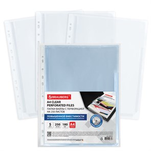 {{photo.Alt || photo.Description || 'Папки-файлы перфорированные БОЛЬШОЙ ВМЕСТИМОСТИ до 250 листов, A4, КОМПЛЕКТ 5 шт., 180 мкм, BRAUBERG, 224315'}}