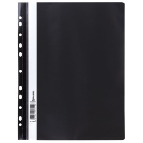 {{photo.Alt || photo.Description || 'Скоросшиватель пластиковый с перфорацией BRAUBERG, А4, 140/180 мкм, черный, 226586'}}