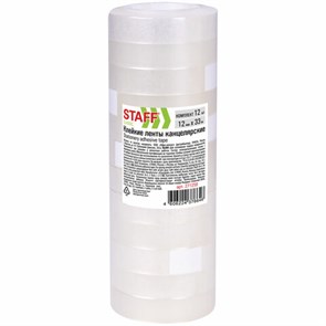 {{photo.Alt || photo.Description || 'Клейкие ленты 12 мм х 33 м канцелярские STAFF CLASSIC, КОМПЛЕКТ 12 шт., прозрачные, 271259'}}