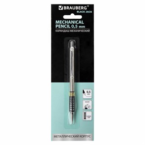 {{photo.Alt || photo.Description || 'Карандаш механический 0,5 мм, BRAUBERG &quot;Black Jack&quot;, металлический корпус, ластик, резиновый грип, 180463'}}