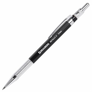 {{photo.Alt || photo.Description || 'Карандаш механический цанговый 2 мм, HB, BRAUBERG "METALLIC X-20", металлические детали, 181976'}}