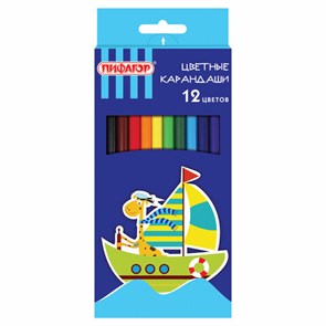 {{photo.Alt || photo.Description || 'Карандаши цветные ПИФАГОР &quot;ЖИРАФ&quot;, 12 цветов, шестигранные, 181250'}}