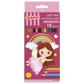 {{photo.Alt || photo.Description || 'Карандаши цветные ПИФАГОР &quot;ФЕЯ&quot;, 12 цветов, шестигранные, 181338'}}