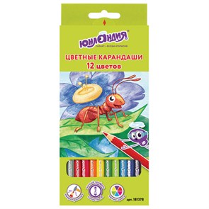 {{photo.Alt || photo.Description || 'Карандаши цветные ЮНЛАНДИЯ &quot;В ГОСТЯХ У БУКАШЕК&quot;, 12 цветов, шестигранные, грифель 3 мм, натуральное дерево, 181378'}}