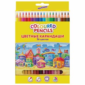 {{photo.Alt || photo.Description || 'Карандаши цветные ЮНЛАНДИЯ &quot;ДОМИКИ&quot;, 36 цветов, шестигранные, грифель 3 мм, 181839'}}