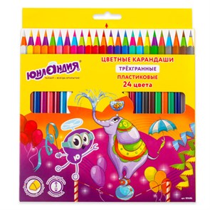 {{photo.Alt || photo.Description || 'Карандаши цветные ЮНЛАНДИЯ &quot;КАРНАВАЛ&quot;, 24 цвета, трехгранные, грифель 3 мм, 181686'}}