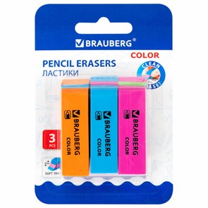 {{photo.Alt || photo.Description || 'Ластики BRAUBERG &quot;Color&quot;, НАБОР 3 штуки, 55х15х13 мм, прямоугольные, скошенные, блистер, 272672'}}