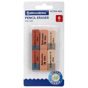 {{photo.Alt || photo.Description || 'Ластики BRAUBERG &quot;Ultra Mix&quot; 6 шт., размер ластика 41х14х8 мм, ассорти, натуральный каучук, 229602'}}