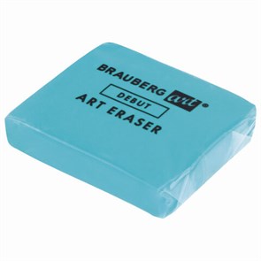 {{photo.Alt || photo.Description || 'Ластик-клячка художественный BRAUBERG ART &quot;DEBUT&quot;, 40х36х10 мм, мягкий, голубой, 229583'}}