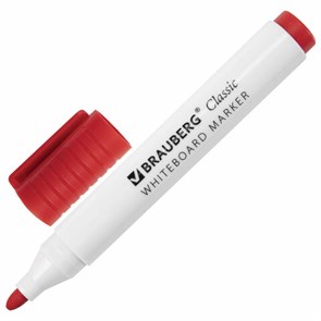 {{photo.Alt || photo.Description || 'Маркер стираемый для белой доски КРАСНЫЙ, BRAUBERG &quot;CLASSIC&quot;, 3 мм, с клипом, 152114'}}