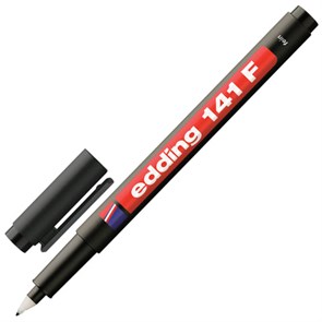 Маркер перманентный для любой гладкой поверхности EDDING 141, ЧЕРНЫЙ, 0,6 мм, пластиковый наконечник, E-141/1 151340