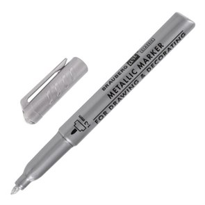 {{photo.Alt || photo.Description || 'Маркер для декорирования и рисования СЕРЕБРИСТЫЙ BRAUBERG ART METALLIC, линия письма 1-3 мм, 152439'}}