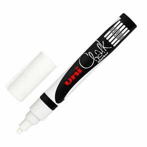 {{photo.Alt || photo.Description || 'Маркер меловой UNI &quot;Chalk&quot;, 1,8-2,5 мм, БЕЛЫЙ, влагостираемый, для гладких поверхностей, PWE-5M WHITE'}}