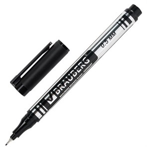 {{photo.Alt || photo.Description || 'Маркер перманентный BRAUBERG &quot;Jet&quot;, ЧЕРНЫЙ, супертонкий металлический наконечник 0,5 мм,150507'}}