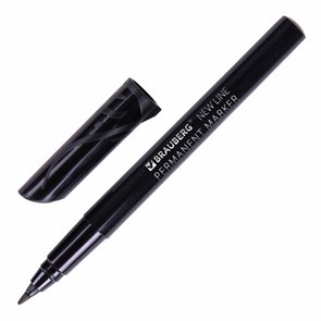 {{photo.Alt || photo.Description || 'Маркер перманентный BRAUBERG NEW LINE, ЧЕРНЫЙ, круглый наконечник 2 мм, 152209'}}