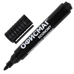 {{photo.Alt || photo.Description || 'Маркер перманентный ОФИСМАГ ECONOMY, ЧЕРНЫЙ, круглый наконечник 3 мм, 152484'}}