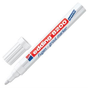 {{photo.Alt || photo.Description || 'Маркер для затирки плиточных швов EDDING 8200, БЕЛЫЙ, 2-4 мм, запасные наконечники, E-8200/49'}}