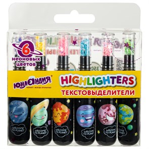 {{photo.Alt || photo.Description || 'Набор текстовыделителей 6 НЕОНОВЫХ ЦВЕТОВ, ЮНЛАНДИЯ &quot;КОСМОС&quot;, линия 1-5 мм, 152512'}}