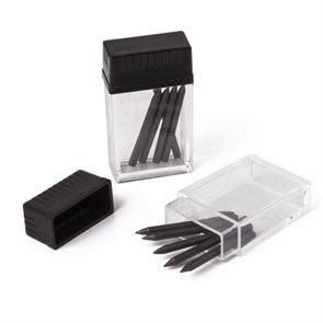 {{photo.Alt || photo.Description || 'Грифели запасные для циркуля BRAUBERG, набор 2 тубы по 5 шт. (10 шт. х 24 мм), HB, 2 мм, блистер, 210354'}}