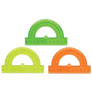 {{photo.Alt || photo.Description || 'Транспортир пластик 10 см, 180 градусов, BRAUBERG, прозрачный, неоновый, ассорти, 210620'}}