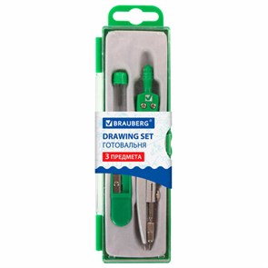 {{photo.Alt || photo.Description || 'Готовальня BRAUBERG &quot;Klasse&quot;, 3 предмета: циркуль 125 мм, точилка, грифель, пенал с подвесом, 210660'}}