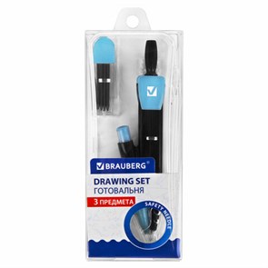 {{photo.Alt || photo.Description || 'Готовальня BRAUBERG ULTRACOLOR 3 предмета: циркуль 132 мм, механический карандаш, грифель, ластик, пенал, 210804'}}