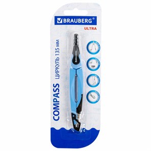 {{photo.Alt || photo.Description || 'Циркуль с защитным колпачком BRAUBERG &quot;ULTRA&quot;, 135 мм, аквамариновый, блистер, 210818'}}