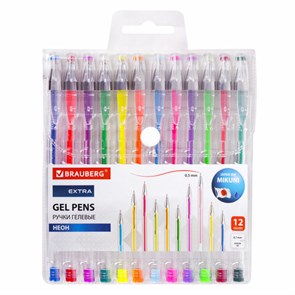 {{photo.Alt || photo.Description || 'Ручки гелевые НЕОН BRAUBERG &quot;EXTRA&quot;, НАБОР 12 ЦВЕТОВ, узел 0,7 мм, линия 0,5 мм, 143912'}}