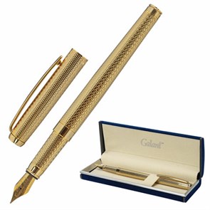 {{photo.Alt || photo.Description || 'Ручка подарочная перьевая GALANT &quot;VERSUS&quot;, корпус золотистый, детали золотистые, узел 0,8 мм, синяя, 143528'}}