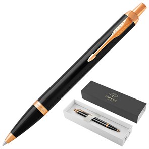{{photo.Alt || photo.Description || 'Ручка шариковая PARKER &quot;IM Core Black Lacquer GT&quot;, черный глянцевый лак, позолота, синяя, 1931666'}}