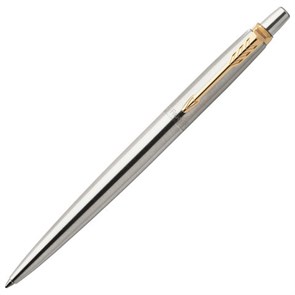 {{photo.Alt || photo.Description || 'Ручка шариковая PARKER &quot;Jotter Core Stainless Steel GT&quot;, корпус серебро, позолота, синяя, 1953182'}}