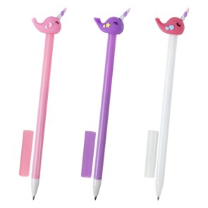 {{photo.Alt || photo.Description || 'Ручка с топпером шариковая ЮНЛАНДИЯ &quot;Кит-Единорог&quot;, корпус ассорти, СИНЯЯ, пишущий узел 0,7 мм, 143783'}}