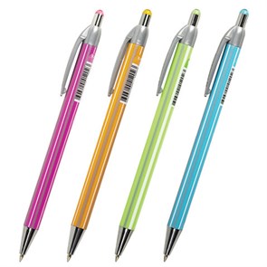 {{photo.Alt || photo.Description || 'Ручка шариковая автоматическая BRAUBERG &quot;Stripes&quot;, СИНЯЯ, корпус ассорти, пишущий узел 0,5 мм, линия письма 0,3 мм, 144219'}}