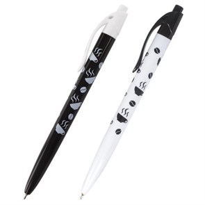 {{photo.Alt || photo.Description || 'Ручка шариковая масляная автоматическая BRAUBERG BLACK&amp;WHITE &quot;Coffee&quot;, СИНЯЯ, узел 0,7 мм, линия письма 0,35 мм, 142659'}}