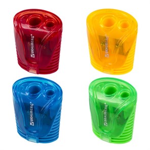 {{photo.Alt || photo.Description || 'Точилка BRAUBERG &quot;Cell Dual&quot;, 2 отверстия для чернографитных карандашей (в том числе утолщенных), с контейнером, корпус ассорти, 228435'}}