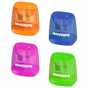 {{photo.Alt || photo.Description || 'Точилка с контейнером для простых и утолщенных карандашей ЮНЛАНДИЯ &quot;СУНДУЧОК&quot;, 2 отверстия, 272506'}}