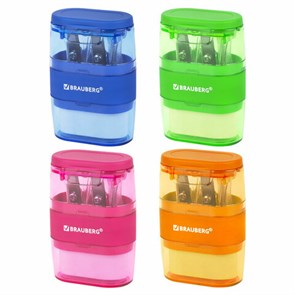 {{photo.Alt || photo.Description || 'Точилка с ластиком 2 в 1 BRAUBERG &quot;Double&quot;, 2 отверстия, яркие цвета корпуса ассорти, 271987'}}