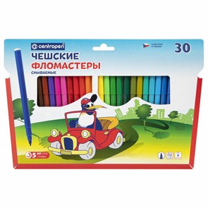 {{photo.Alt || photo.Description || 'Фломастеры 30 ЦВЕТОВ CENTROPEN &quot;Пингвины&quot;, смываемые, вентилируемый колпачок, 7790/30ET, 7 7790 3086'}}