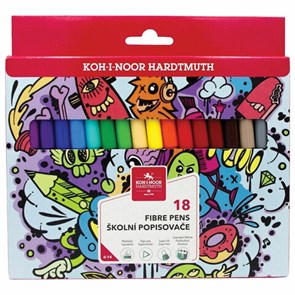 {{photo.Alt || photo.Description || 'Фломастеры KOH-I-NOOR &quot;TEENAGE&quot; 1002, 18 цветов, смываемые, картонная упаковка, европодвес, 771002AH23KS'}}