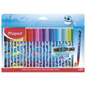 {{photo.Alt || photo.Description || 'Фломастеры MAPED COLOR&#39;PEPS &quot;Ocean Life&quot;, 24 цвета, смываемые, вентилируемый колпачок, 845703'}}