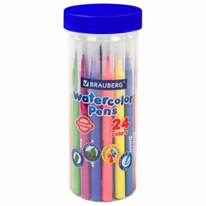 {{photo.Alt || photo.Description || 'Фломастеры в тубе классические 24 цвета, вентилируемый колпачок, BRAUBERG &quot;PREMIUM&quot;, 152199'}}