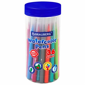 {{photo.Alt || photo.Description || 'Фломастеры в тубе классические 36 цветов, вентилируемый колпачок, BRAUBERG &quot;PREMIUM&quot;, 152200'}}