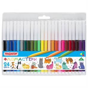 {{photo.Alt || photo.Description || 'Фломастеры ПИФАГОР &quot;ВЕСЕЛЫЕ ПИТОМЦЫ&quot;, 24 цвета, невентилируемый колпачок, 152454'}}