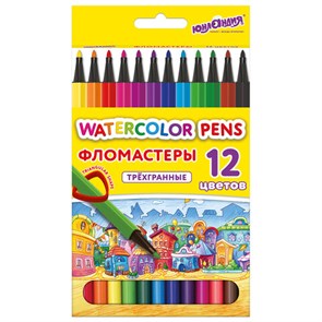 {{photo.Alt || photo.Description || 'Фломастеры ЮНЛАНДИЯ &quot;ДОМИКИ&quot;, 12 цветов, трехгранные, вентилируемый колпачок, картон, 152182'}}