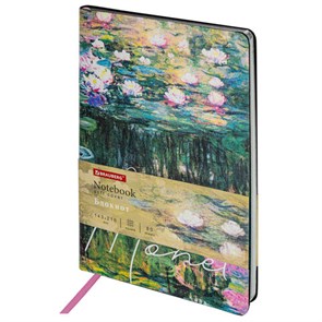 {{photo.Alt || photo.Description || 'Блокнот А5 (143x210 мм), BRAUBERG VISTA &quot;Claude Monet&quot;, под кожу, гибкий, срез фольга, 80 л., 112058'}}