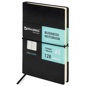 {{photo.Alt || photo.Description || 'Блокнот А5 (148х218 мм), BRAUBERG &quot;Black Jack&quot;, 128 л., гладкий кожзам, резинка, клетка, черный, 125240'}}