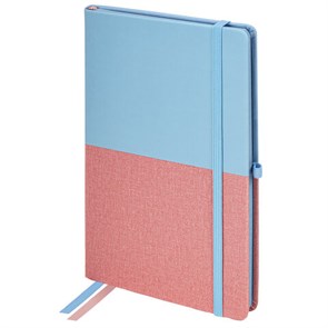 {{photo.Alt || photo.Description || 'Блокнот А5 (148х218 мм), BRAUBERG &quot;DUO&quot;, под кожу с резинкой, 80 л., клетка, голубой/розовый, 113432'}}